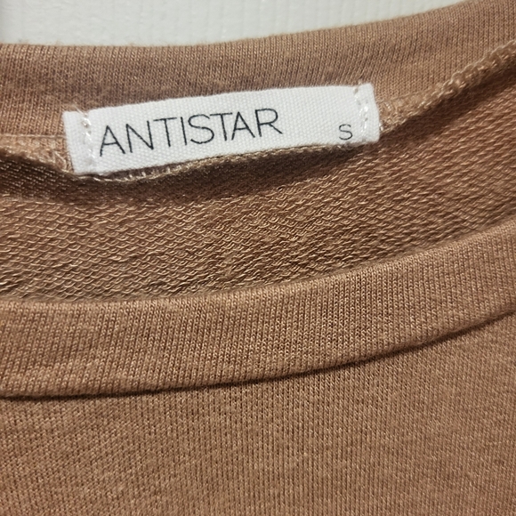 Chic Tan Ruched Mini Dress - Picture 2 of 5